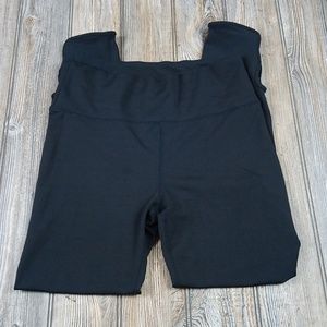 Black Stretchy FItted Cropped Cut Out Leggings Pants